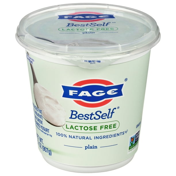 FAGE BestSelf All Natural Reduced Fat Plain Lactose Free Greek Strained