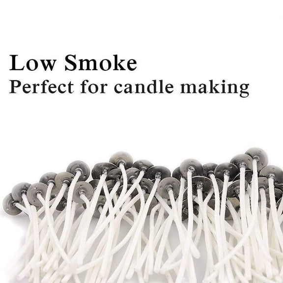 FAGINEY 100 Pcs Eco Candle Wick, Low Smoke 3.1/3.9/ 4.7/5.5/5.9/7.9in Pre-WaxedNatural Cotton Core,for Candle Making,Versatile DIY Candles Wicks
