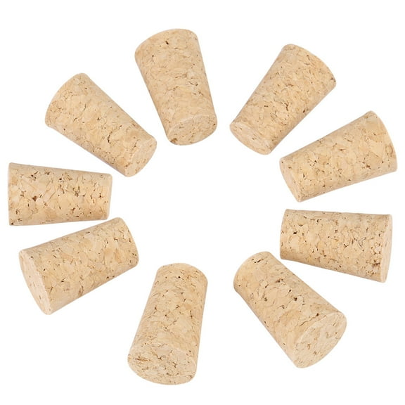 FAGINEY 10PCS Natural Cork Tapered Corks Wooden Wine/Beer Bottle Stopper, Cork, Natural Cork