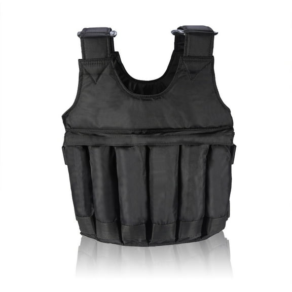 FAGINEY 110LB 50KG Adjustable Workout Weighted Vest Exercise Strength Training Fitness,Made of high-density thickening oxford fabric, to use.Vest