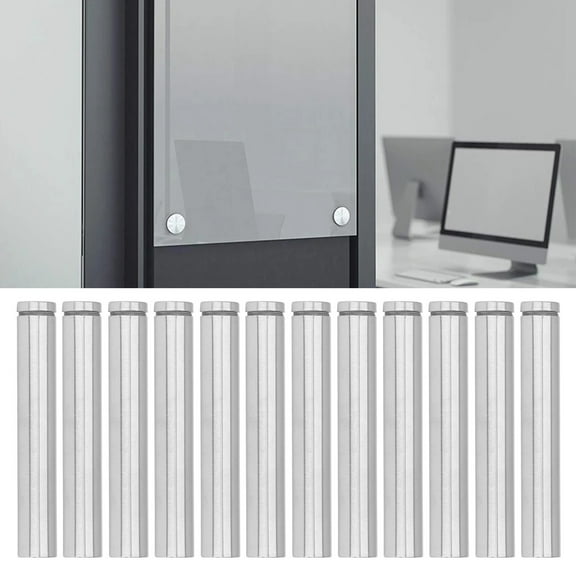 12 Sets Stainless Steel Standoff Screws Advertising Nail Threaded Insert Mounts Kit 19x120mm,Stainless Steel Standoff Screw,Wall Standoff Mounts