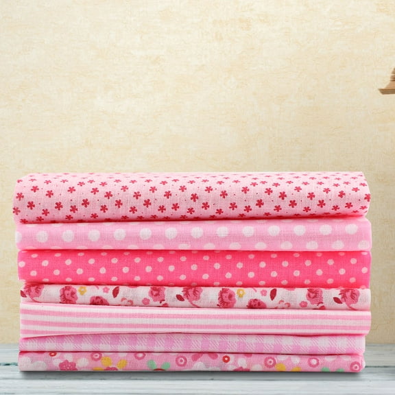 FAGINEY 3 Types 7pcs 50*50cm Cotton Fabric DIY Assorted Squares Pre-Cut Bedding Suite Quarters Bundle, Pre-Cut Bedding Suite, Pre-Cut Cotton Fabric Bedding