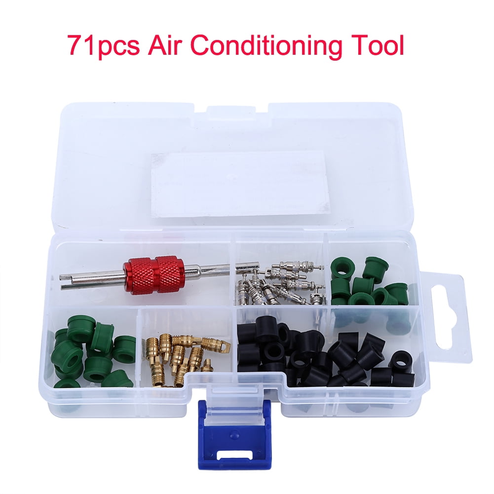 FAGINEY 71pcs Air Condition Repair Kit Repair Tool+10pcs Valve Cores+ ...