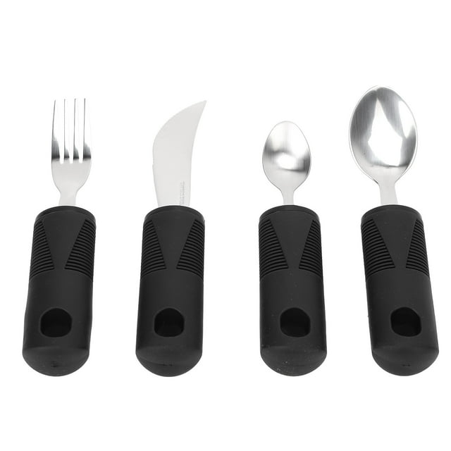 FAGINEY Adaptive Utensils For Parkinsons,Parkinsons Utensils,4Pcs