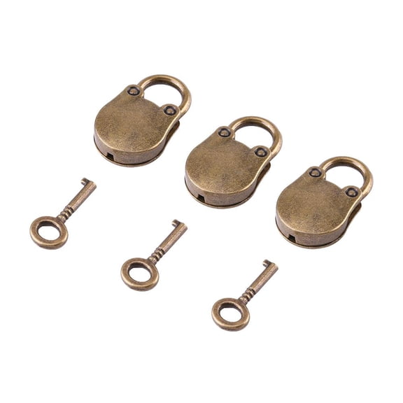 FAGINEY Alloy Vintage Style Mini Padlocks LocK For Small Luggage Box Home Hardware Decoration, Padlocks ,Mini Padlocks LocK