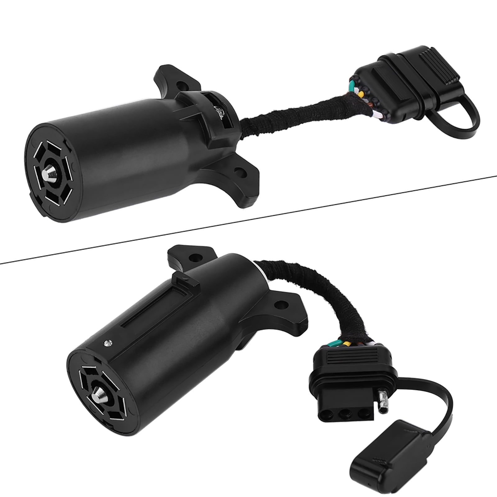 FAGINEY Automotive Electrical Parts \u0026 Accessories with Pin Trailer Adapter, Plastic Black, 3.97 oz
