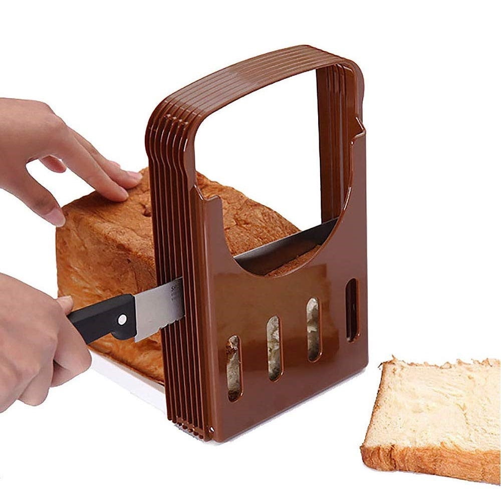 Generic iSH09-M530177mn Toast Slicer Cutter Bread Slicer Adjustable Roast Loaf  Slicer Cutting Foldable Compact Toast Slicing Machine Kitchen Baking Too