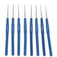 thumbnail image 1 of Crochet Hooks,Knitting Needles Set,8pcs Crochet Hooks Blue Thin Ergonomic Handle Polishing Treatment Stainless Steel Knitting Needles Set For Weaving, 1 of 8