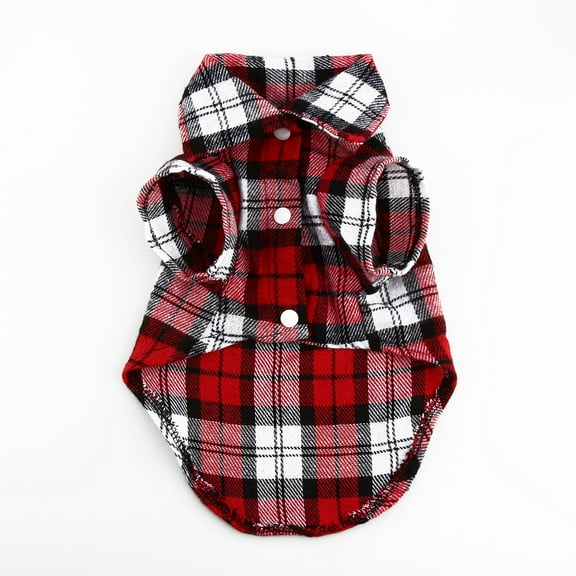 FAGINEY Dog Shirt, Pet Plaid Polo Clothes Shirt Cat T-Shirt, Sweater Matching Breathable for Small Medium Large Dogs Cats Puppy Soft Adorable Casual Cozy Thanksgiving Christmas Costumes (S)