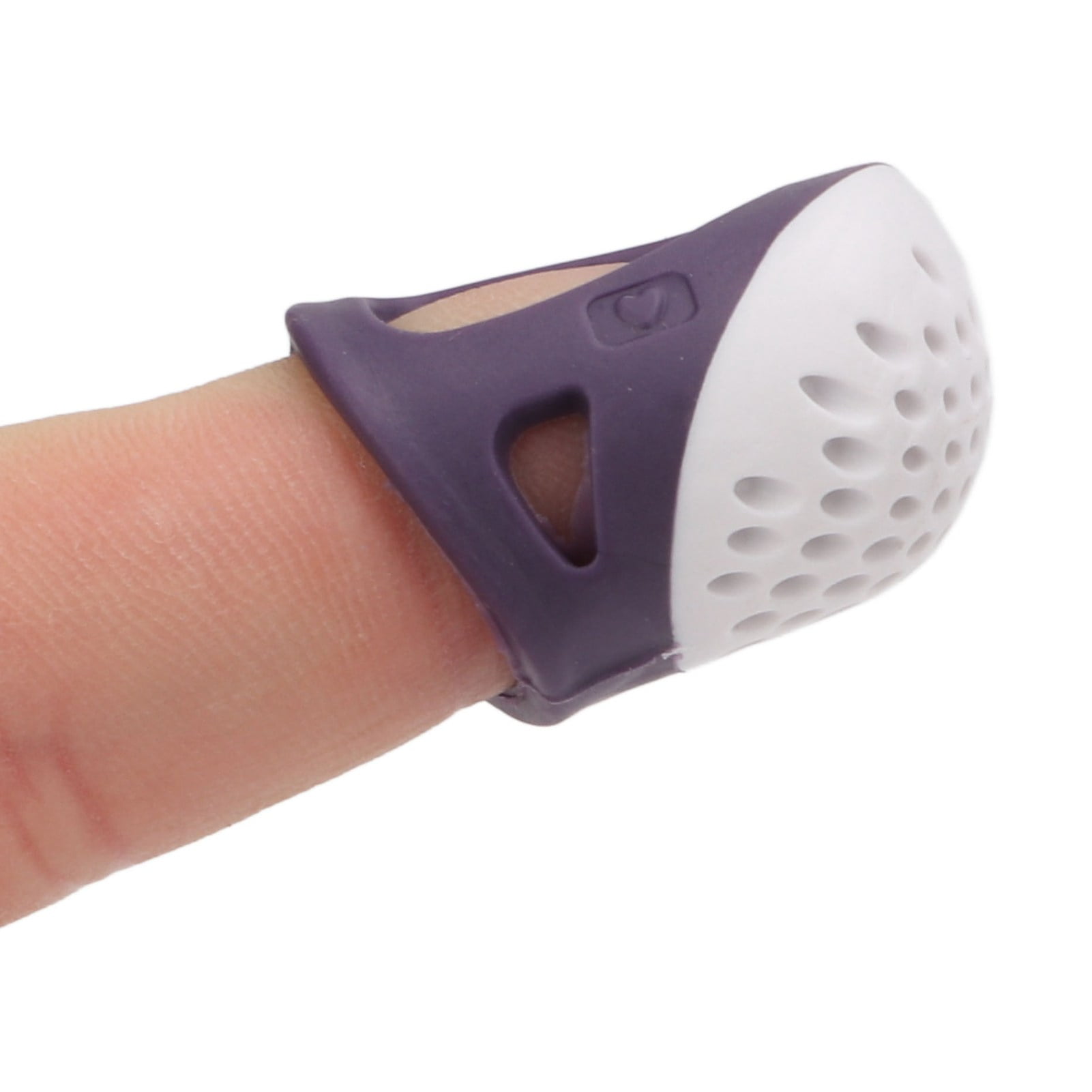 FAGINEY Knitting Finger Protector,Thimble Purple Large Breathable Stitch Sewing Quilting Silicone Thimble Finger Protector,Thimble Pads