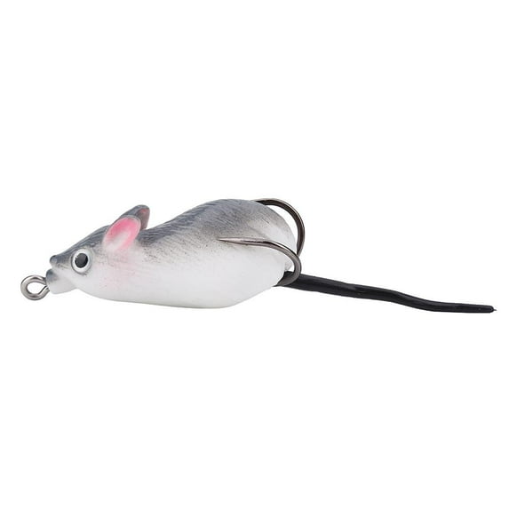 FAGINEY Mouse Lure, Topwater Lure,Artificial Bait Mouse Shape Soft Fishing Lures Dual Hooks Tackle Accessory