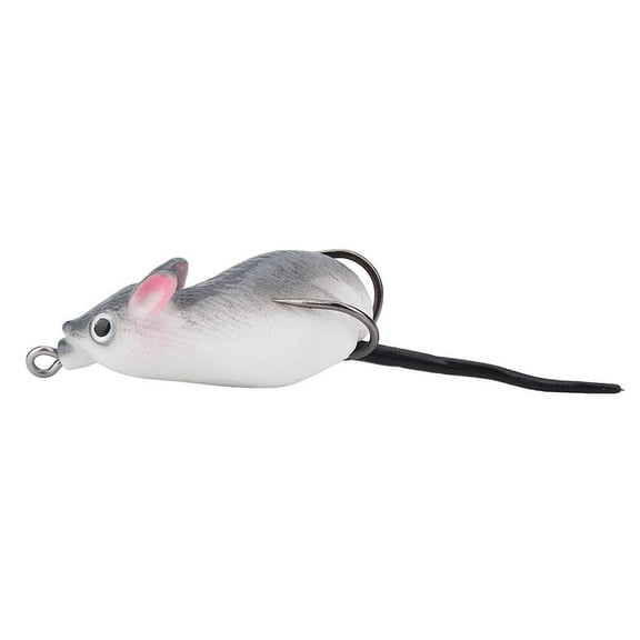 FAGINEY Mouse Lure, Topwater Lure,Artificial Bait Mouse Shape Soft Fishing Lures Dual Hooks Tackle Accessory