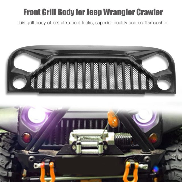 Angry Bird Style Headlight Bezels Trim For Jeep Patriot 2011-2017 – Black Mesh, Direct Replacement (ZH-Auto)