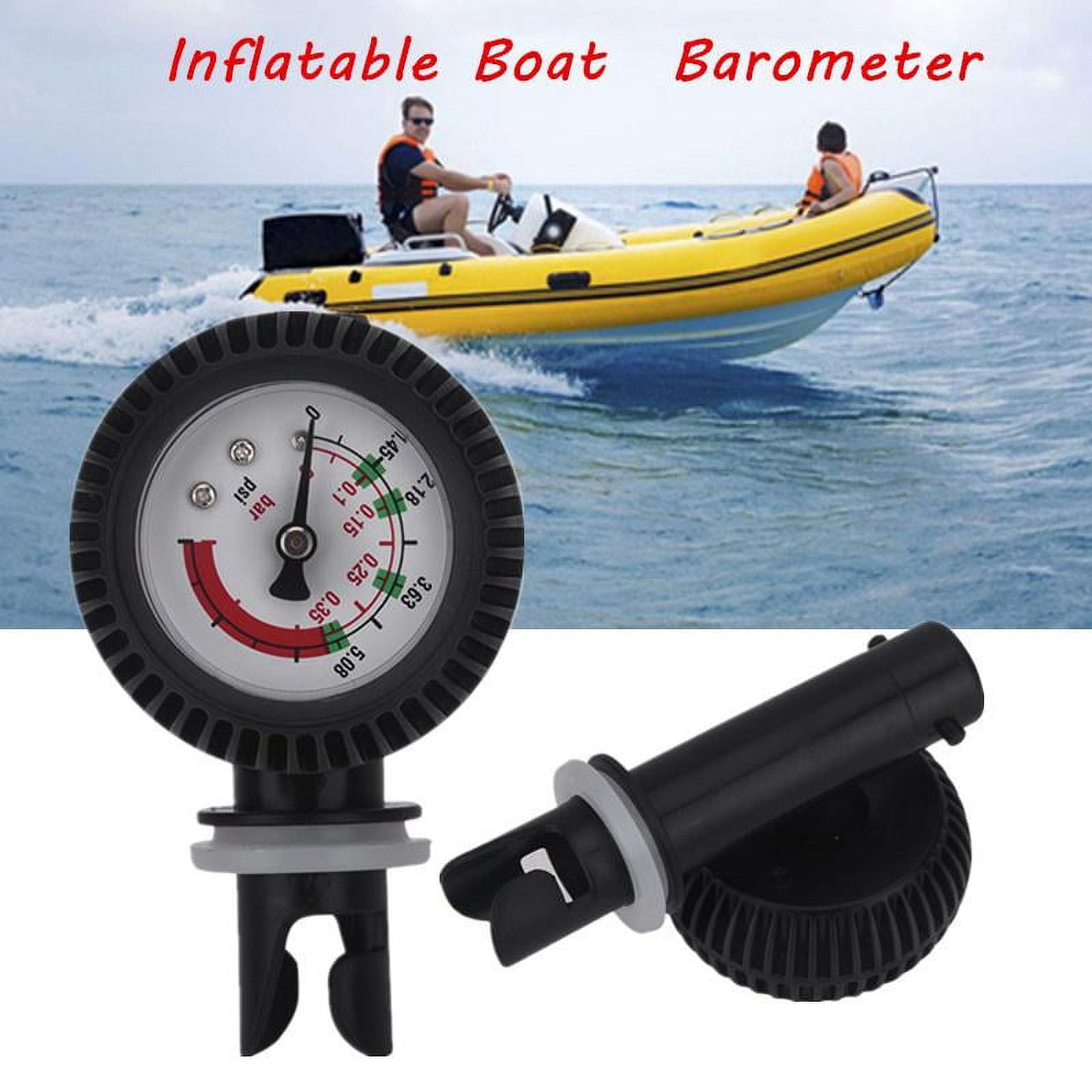 FAGINEY Nylon Inflatable Boat Air Pressure Gauge Barometer for Kayak