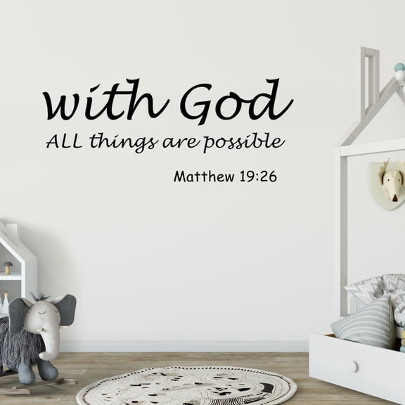 FAGINEY Removable Modern Letters Proverbs Bible Verse Wall Art Stickers Wall Decal Home Decor, Wall Stickers, Letters Wall Stickers
