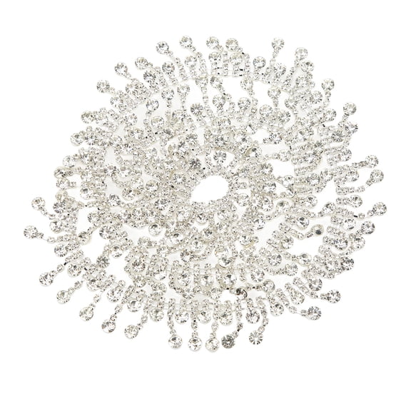 Rhinestone Fringe Trim,2cm 1 Yards Rhinestone Fringe Round Rhinestone Pendant Short Tassel Easy Cut Rhinestone Fringe Trim For Wedding Festival,Rhinestone Trim