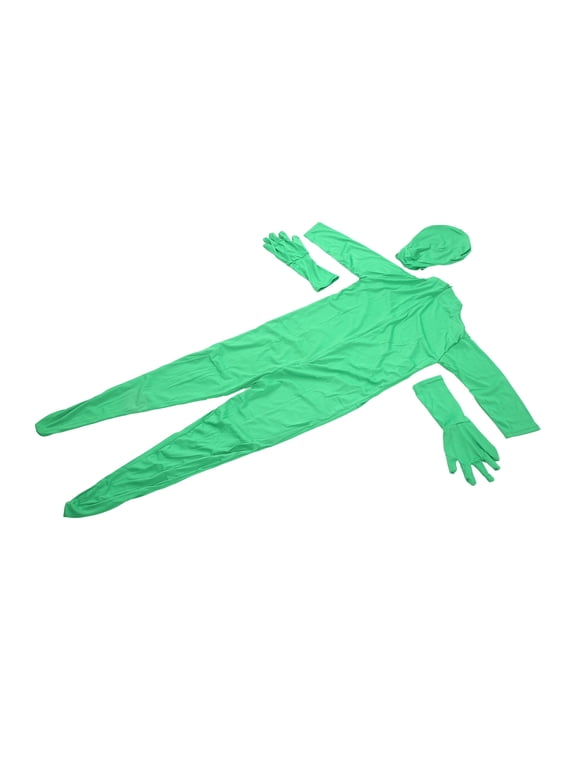 FAGINEY Screens Suit, Green Screen Bodysuit Split Design With Zip For Film