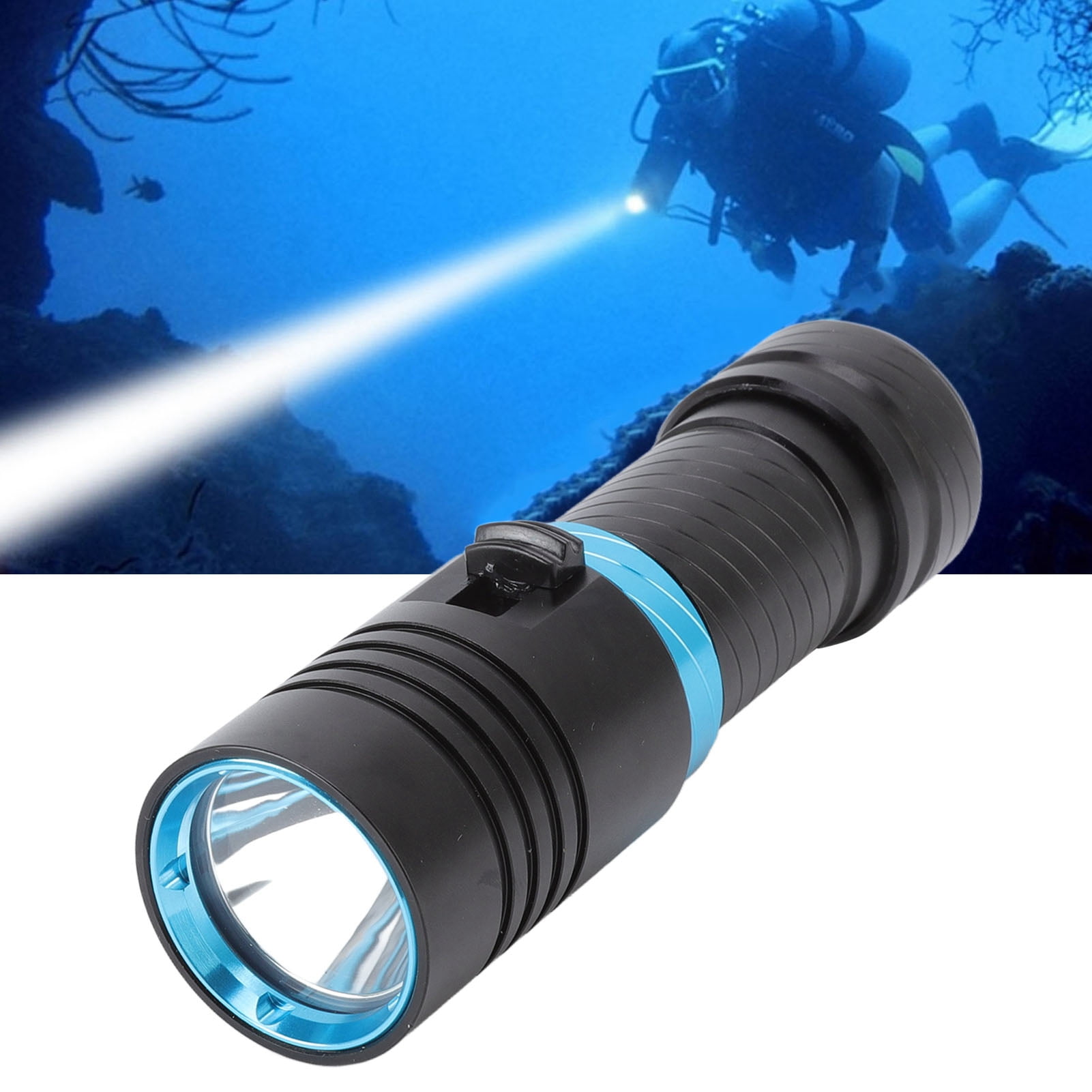Scuba Dive Lights,Dive LED Infinitely IPX8 Dive Light,5000LM Underwater Dimmable Lights Waterproof Beads FAGINEY For 100m Diving Flashlight L2 Scuba Diving