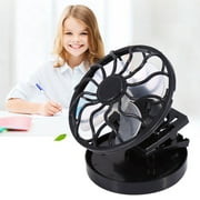 FAGINEY Solar Fan, Electric Mini Clip-on Solar Fan Air Conditioner Cooling Cell Fan Travel Camping Hiking Cooling