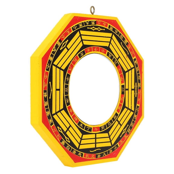 FAGINEY Traditional Chinese Feng Shui Convex/Concave Bagua Mirror For Home Business Lucky, Chinese Feng Shui Mirror, Taoist Mirror