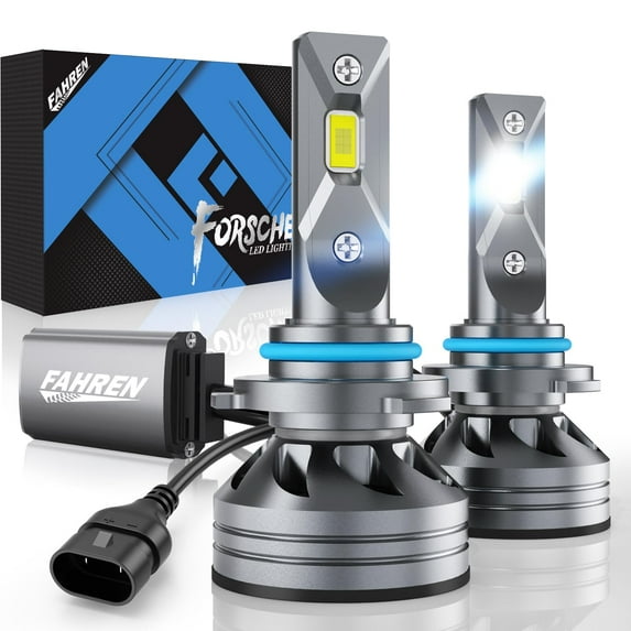 FAHREN 9005 Driving Bulbs 40000 Lumens Super Bright 9005 LED Bulbs, 6500K Cool White HB3 Fog Bulb with External Driver, 98% Canbus Ready IP68 Waterproof, Pack of 2 C88