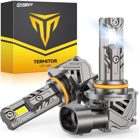 FAHREN Upgraded 9006/HB4 Light Bulbs, 45000LM 1000% Ultra-Brighter 9006 Light Bulbs, 6500K Cool White 1:1 Mini Size Quick Install Plug and Play 9006 Bulbs, Pack of 2