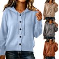 thumbnail image 1 of FAHUOMU Button Down Cardigans For Women Long Sleeve Drawstring Knit Sweaters Fall Winter Fashion Warm Clothes, 1 of 9