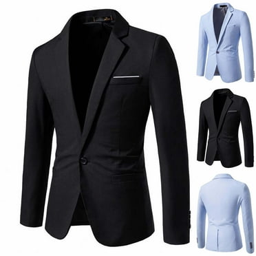FAHUOMU Men's Casual Blazer Slim Fit Suit Jacket for Men One Button Lightweight Sport Coats for Wedding Prom