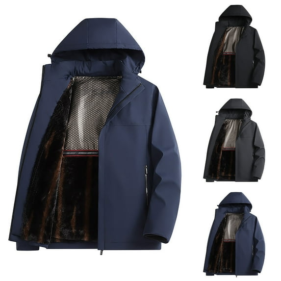 FAHUOMU Men's Parka Raincoats Waterproof Ski Jacket Warm Lined Winter Snow Coat Thicken Mountain Hooded Windbreaker