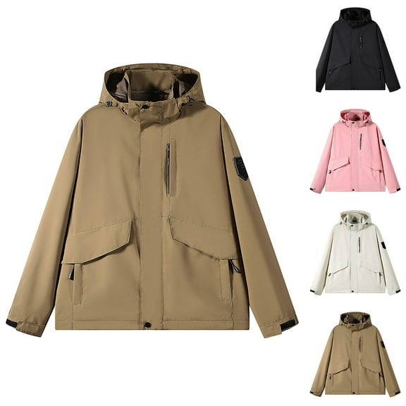 FAHUOMU Men's Rain Jackets Waterproof Lightweight Packable Shell Raincoat Casual Golf Travel Hiking Jackets with Hood