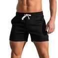 thumbnail image 1 of FAHUOMU Mens Athletic Shorts Cotton 7 Inch Inseam Drawstring Elastic Waist Running Bottoms Summer Casual Pants with Pockets, 1 of 5