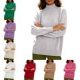 thumbnail image 1 of FAHUOMU Mock Neck Tops For Women Long Sleeve Lightweight Striped Knit Sweater Casual Pullover Fall Clothes, 1 of 8