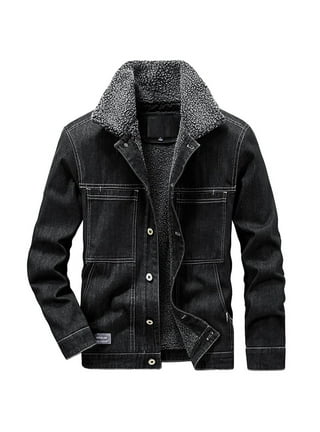 Furred denim jacket hotsell