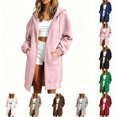 thumbnail image 1 of FAHUOMU Women Zip Up Hoodies Long Sleeve Drawstring Pleated Oversized Sweatshirts Fashion Fall Winter Jackets With Pockets, 1 of 6