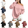 thumbnail image 1 of FAHUOMU Women's Off Shoulder Sweatshirt Long Sleeve Pullover Tops Fall Winter Fashion Oversized Causal Clothes, 1 of 9