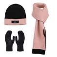 thumbnail image 1 of FAHXNVB 3 Piece Knit Hat Scarf Gloves for Men and Women Cold Weather Thermal Accessories Long Scarf Winter Hat and Gloves, 1 of 6