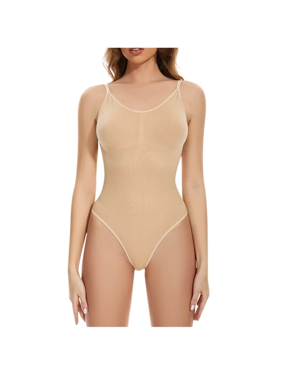 Bodysuits for Women Body Shaper Seamless Tummy Control Bodysuit Plus Size Shapewear Bodysuits for Women