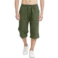 thumbnail image 1 of FAHXNVB Boys Capri Pants Drawstring Elastic Waist Solid Color Workout Pants Summer Lightweight Breathable Pants with Pockets 4-15 Years, 1 of 6