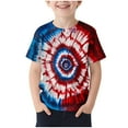 thumbnail image 1 of FAHXNVB Boys Crewneck T-Shirts Short Sleeve Summer Soft Cotton Graphic Print Tie dye Breathable Tees Tops Fashion Casual Shirts 3-15 Years, 1 of 3