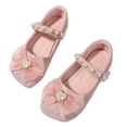 thumbnail image 1 of FAHXNVB Girls Mary Jane Shoes Pearl Strap Bow Glitter Princess Dress Shoes Birthday Party Summer Sparkly Shoes 2.5-11.5 Years, 1 of 8