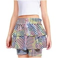 thumbnail image 1 of FAHXNVB Girls Short Skirt Kids Casual Stretchy Waist 2-Layer Polka Dot Ruffle Party Skirts Sports Athletic Skirts 4-14 Years, 1 of 4