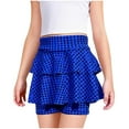 thumbnail image 1 of FAHXNVB Girls Short Skirt Kids Casual Stretchy Waist 2-Layer Polka Dot Ruffle Party Skirts Sports Athletic Skirts 4-14 Years, 1 of 5