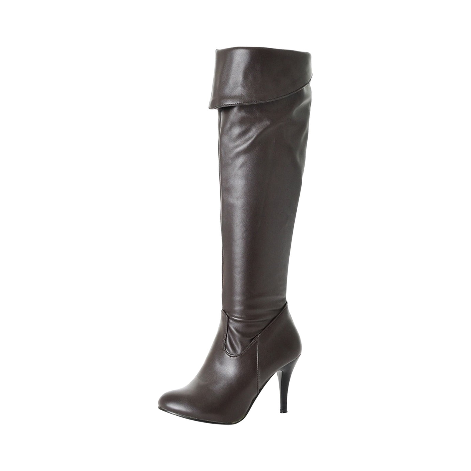FAHXNVB Knee High Boots Women's Over The Knee Stiletto Heel Riding