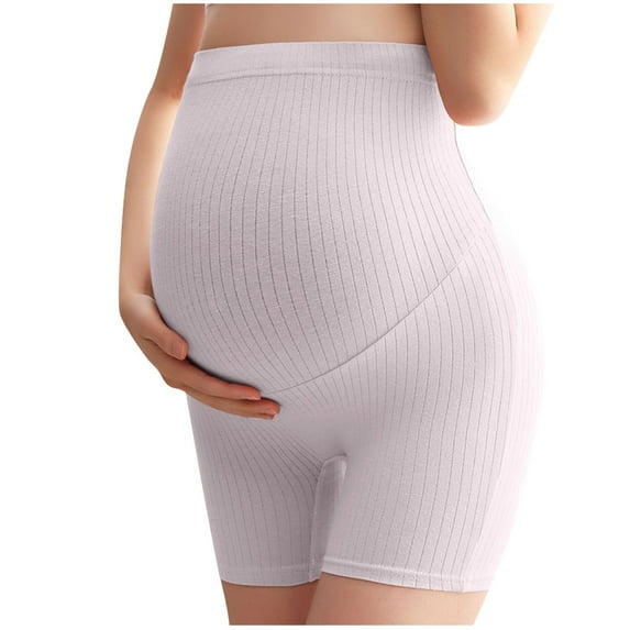 FAHXNVB Maternity Shorts Over The Belly Pregnancy Biker Shorts Women Cotton Lounge Yoga Pants,XXL