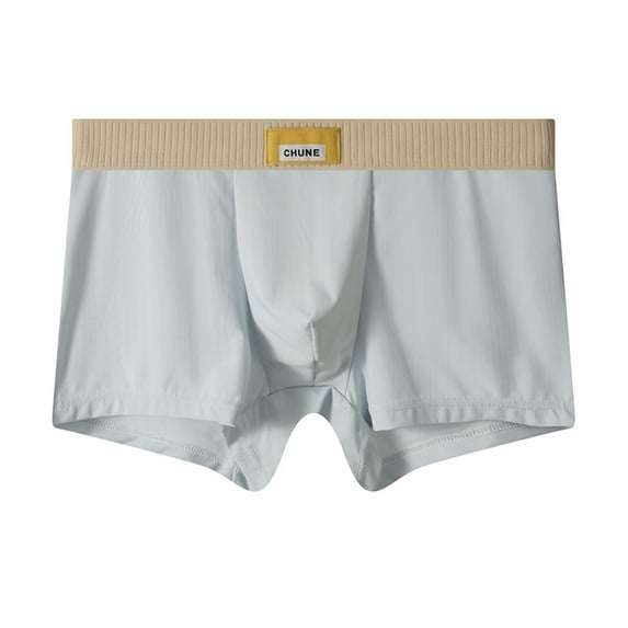 FAHXNVB Mens Boxer Briefs with Support Pouch Stretch Soft Moisture Wicking Underwear for Men Solid Color High Waist Breathable Underwear