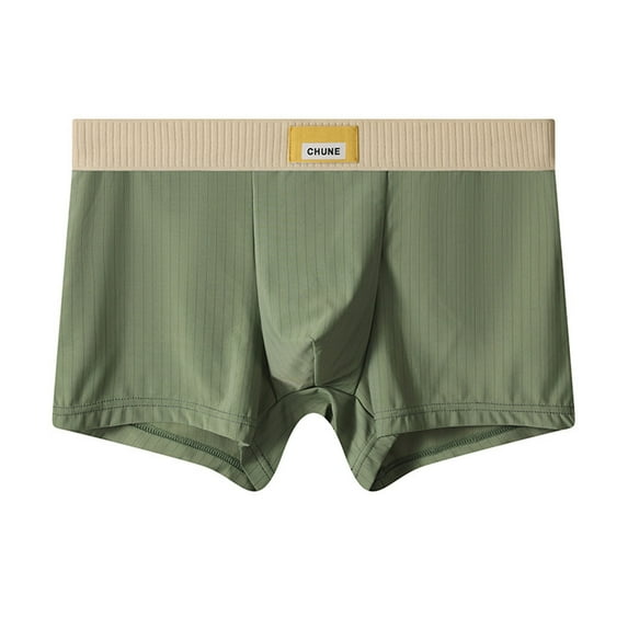 FAHXNVB Mens Boxer Briefs with Support Pouch Stretch Soft Moisture Wicking Underwear for Men Solid Color High Waist Breathable Underwear