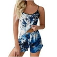 thumbnail image 1 of FAHXNVB Pajama Set for Women Summer Sleeveless Tank Tops and Pjs Shorts Sets Trendy Printed 2 Piece Sleepwear Loungewear Set, 1 of 4