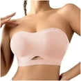 thumbnail image 1 of FAHXNVB Smooth Strapless Bras for Women Non-Slip Wireless Bandeau Bra Comfortable Light Padded Push Up Invisible Tube Top Bra, 1 of 7