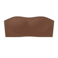 thumbnail image 1 of FAHXNVB Smooth Strapless Bras for Women Non-Slip Wireless Seamless Bandeau Bra Comfy Light Padded Push Up Invisible Tube Top Bra, 1 of 3