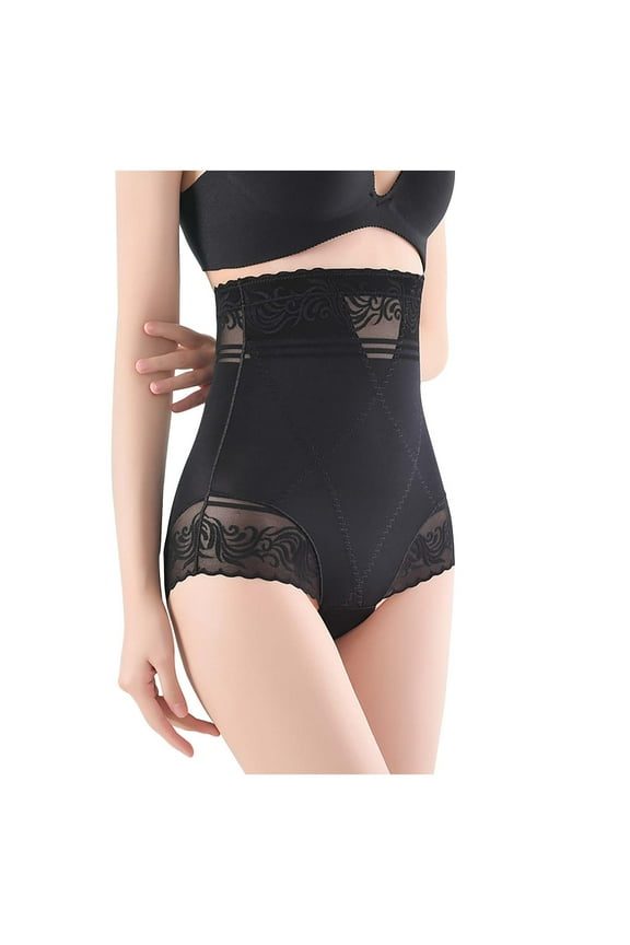 Tummy Control Shapewear Panties for Women High Waist Seamless Body Shaper Underwear Lace Shaping Girdle Briefs